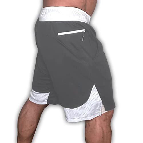 Short running homme 2 in 1 sports jogging fitness shorts training quick dry gym