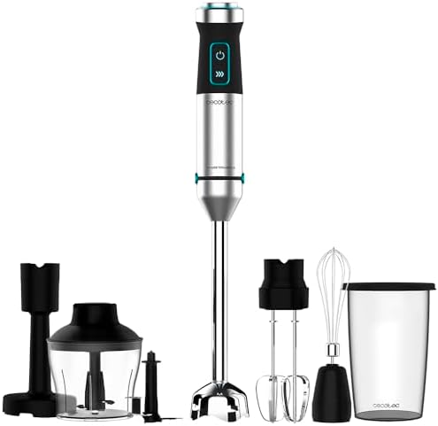 Cecotec Batidora de mano Power TitanBlack 1500 XL PerfectCream&Cr...