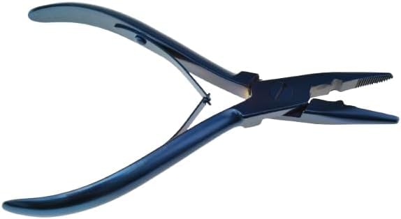 MAQNSCO 5" Professional Hair Extension Stainless Steel Multifunctional BLUE Pliers For Bond Removal & Fitting Tool