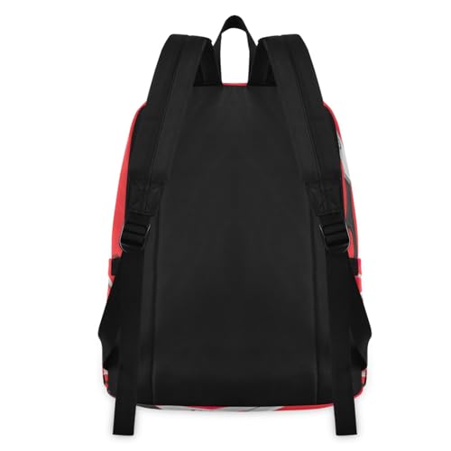 Sac à dos d'école secondaire robuste avec ciseaux rouges ergonomiques et lunch bag étanche - 5