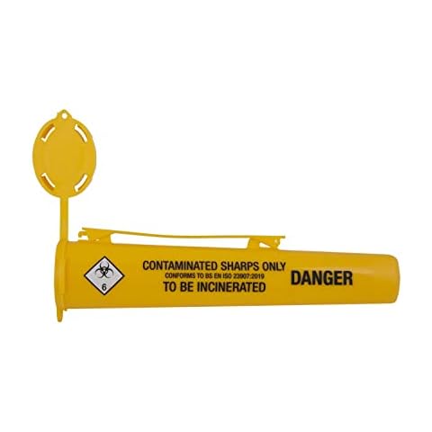 St John Ambulance Polypropylene Sharps Disposal Bin - 80 ml Cover