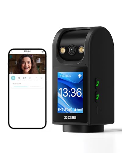 ZOSI 4MP Cámara Vigilancia WiFi Interior con Pantalla de...