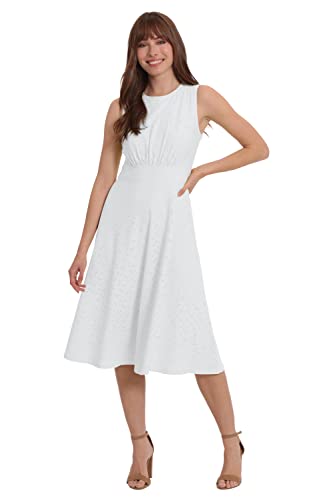 Image of London Times Women's Dresses Inset Waist Midi Dress Career Office Occasion Guest of