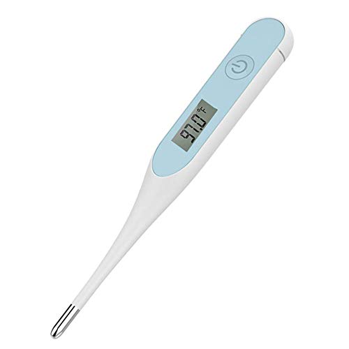 Digital Thermometer, Accurate Oral Thermometer with Flexible Tip Convert Between Fahrenheand Celsius, Rectal Oral Underarm Fever Alarm Indicator