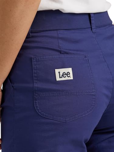 Lee Women's Ultra Lux Comfort with Flex-to-Go Utility Skimmer Capri Pant Medieval Blue 16 - image 3