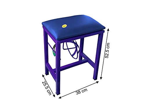 Image of Coconut Scraper Cum Stool 2 in 1 Foldable Blade and Plate Holder Chirava (Purple, Cushion Stool Iron)