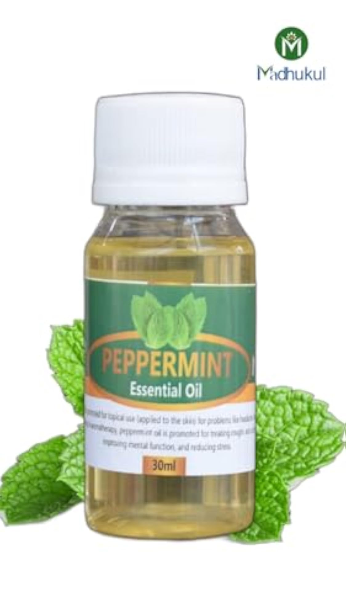 Madhukul Peppermint Essential Oil for Steaming & Diffuser - 30ml