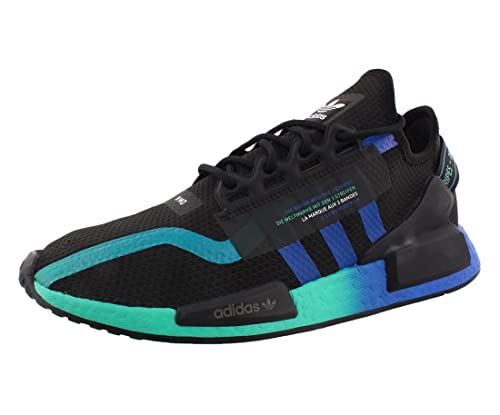 adidas Originals NMD R1 V2 - Zapatillas de correr para hombre, Negro (Negro/Azul/Blanco), 42 EU