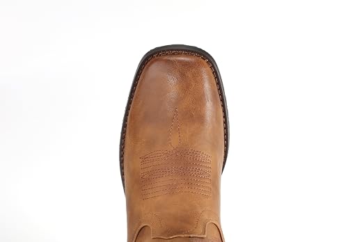 Image of IUV Cowboy Boots For Men Wide Foot Square Toe Western Boots with Classic Embroidered Durable Slip on Boots