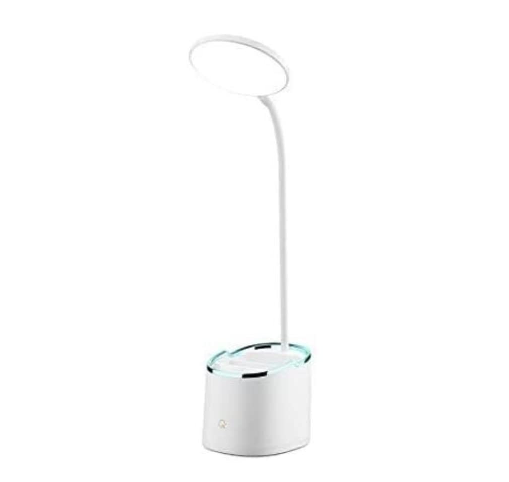 Habrur Klemmleuchte Schreibtischlampe USB Wiederaufladbare Tischlampe Mit Aufbewahrungsstift Lampen Tisch LED Touch Tischlampe Schlauch Student Schreibtischlampen Leselampe Klemmlampe (Color : Blu)
