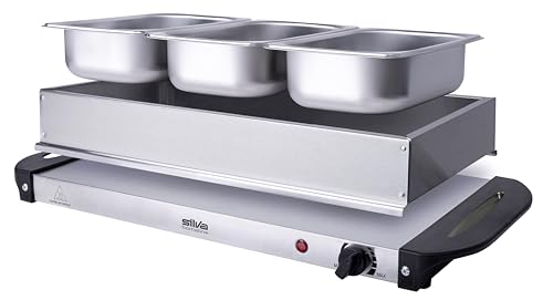 Stay Hot SH 4.1, XXL, 2-in-1 Buffetwärmer & Warmhalteplatte, 200 Watt, Ideale Lösung für Buffets, Partys und Familienessen, 7,5 L Kapazität