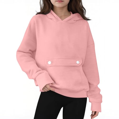 Oversized Hoodies for Girls Cute Fashion Hoodie Pullover Plain Basic Soft Sweatshirts Y2K Tops Fall Winter Outfits