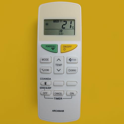 Image of All Ac Remote Control Compatible For Daikin Air Conditioner Remote (Arc484A6),White