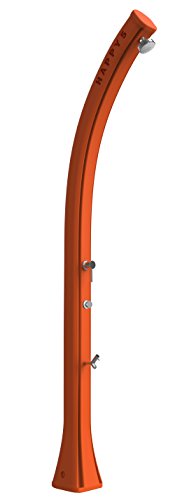 Arkema Happy Beach - Ducha Solar De Exterior Para Jardín, 28 Litros, Mezclador Temporizado Y Fregona De Pies, Color Naranja