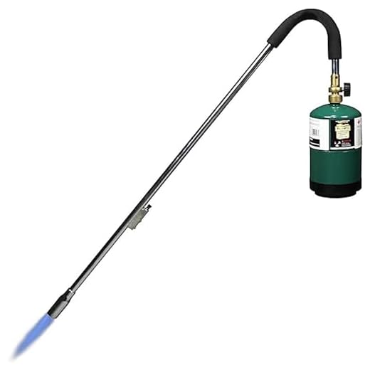KOMAN Weed torch Propane Burner,35" long arm,Fuel by 1LB Propane Gas Cylinder/5-40LB Propane Tank,self ignition,for Roofing,Weeding,Campfire Starting(Output 24000BTU, Propane not included)