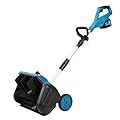 Electric Snow Shovel Cordless, Heavy Duty Electric Snow Blower with Wheel Battery Powered Snows Shovel with Ergonomic Handle Comfortable Grip for Driveway Winter Garden Outdoor