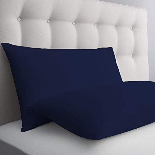 Image of YRM Bedding's - Egyptian Cotton Pillow Cases 400-TC Premium Hotel Quality 2 - Pcs Pillow Covers (18 inch x 28 inch) - Navy Blue Color