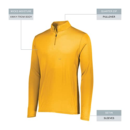 Pulóver Augusta Attain 1/4 Zip oro L sudadera deportiva ligera 5