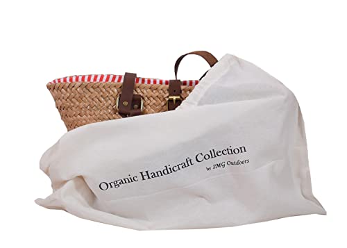 Generic French Market Basket, Khaki, Leather, Adjustable Strap, 15"2