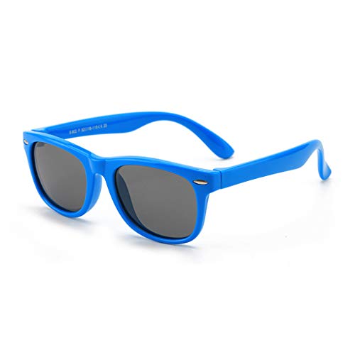 JUSLINK Toddler Sunglasses, Flexible Polarized Kids Sunglasses for Girls Boys and Baby Age 2 to 10 (Blue Frame) by JUSLINK - Used condition - US$5.86