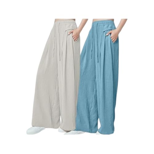 Image of GRECIILOOKS High Waist Polycotton Trousers for Women - Flared Parachute Pants with Side Pockets | Casual Travel Cargo Pants (Available in Plus Size and Value Pack)