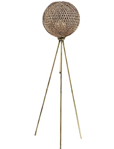 Lámpara de pie dorada de diseño elegante y acabados finos para decoración del hogar