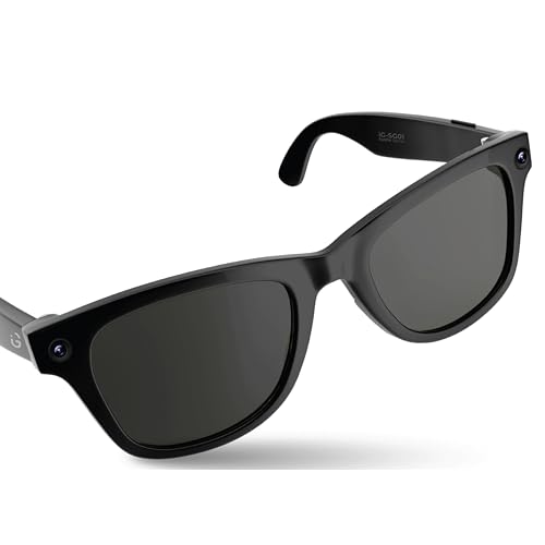 Image of iGear EYEGO AI Smart Glasses with Voice Assistant, Open-Ear Audio, HD Camera for Photos & Video, Hands-Free Calls & Music, Touch Controls, Lightweight Design, Android & iOS Compatible (Aura)