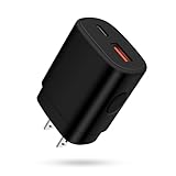 Charger Plug Super Fast Charging 25W 2 Port USB A & USB C Wall Charger Block Android Phone Adapter Compatible with Samsung Galaxy S25 Ultra S25 FE Edge S25 Plus A17 A16 A35 A55 S24 A14 A54 S23 S22 A25