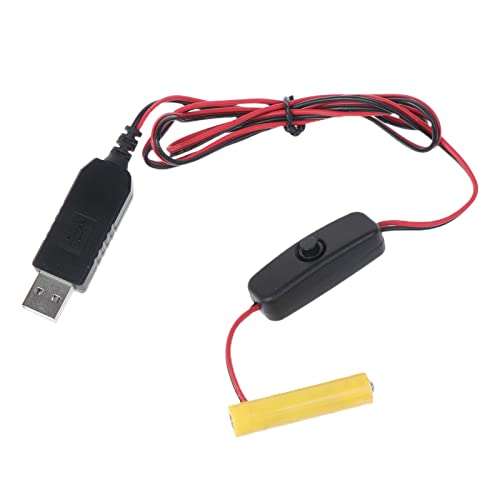 USB Power AAA Battery Eliminator Cable Can Replace 1x AAA Battery for Christmas LED Light with Switch Accessories