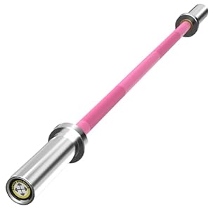 POWER GUIDANCE Chrome Olympic Barbell Bar, 2 Inch Weight Bar for lifting, Hip Thrusts,Universal Strength Training Bars â4ft/5ft/6ft