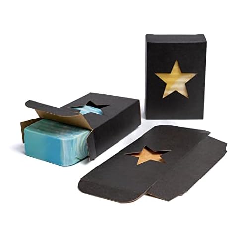 CYP Black Star Window Soap Box - Homemade Soap Packaging - Soap Making Supplies - 100% Recycled Materials - Made in USA! 50 Pack Cover