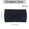 EIHI 3 Pièce Bandeau Cheveux Femme,Bandeau Élastique Yoga Exercice Exercice Gymnase Hijab Bandeau Coton Large Été Hijab Accessoires Pour Cheveux #1