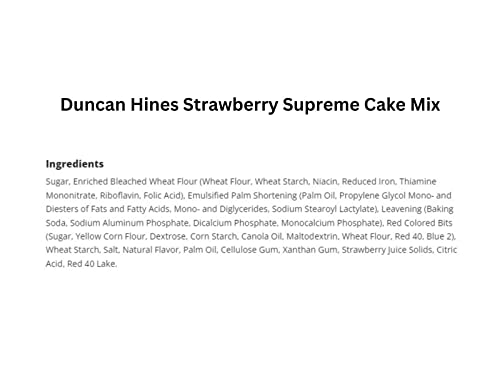 Strawberry Pudding Poke Cake Bundle Kit With Duncan Hines Strawberry Supreme Cake Mix, Sonic Strawberry Pudding Mix, Red Sugar Sprinkles, And Recipe #TOP6