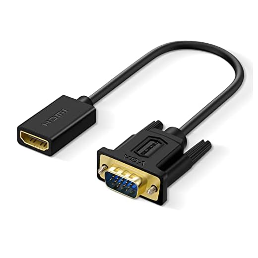 SHULIANCABLE Adattatore HDMI Femmina a VGA Maschio 1080P, Compatibile con TV Stick, Computer, Desktop, laptop (15CM)
