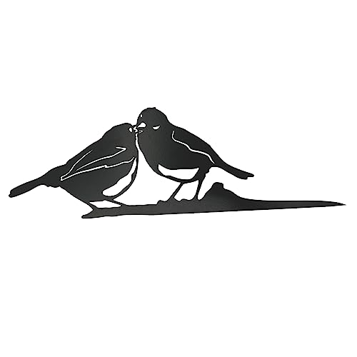 MoreTake Robin Metal Bird Ornaments, Robin Garden Ornament Decor, Metal Birds Garden Art