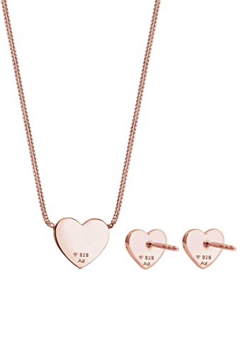 Conjunto de pendientes y collar de corazón ideal para regalar a mujer 4