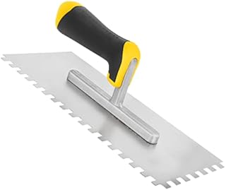 8, 10, 12 mm Square TILING Trowel, Stainless Steel Adhesive Trowel, Spreader, 28 x 12 cm (8 mm)