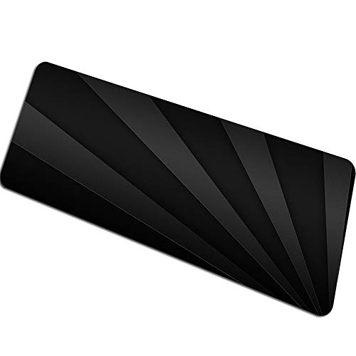 Preisvergleich Produktbild Gaming Mauspad Schwarze Streifen Großes Mauspad Verriegelungskante Mausmatte Großer Xxl Teppich Computer Schreibtisch Pad Maus Tastatur Laptop Matten 800X300X3Mm