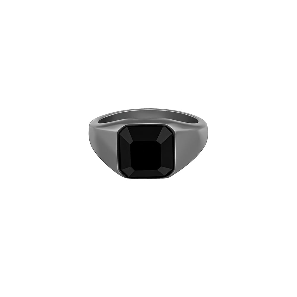 giva 925 Silver Black Rhodium Classic Flair Ring For Him |Gifts for Men and Boys | With Certificate of Authenticity and 925 Stamp | 6 Month Warranty*-picture-34