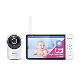 VTech RM7764HD 1080p Smart WiFi Remote Access BabyMonitor, 360° Pan&Tilt, 10X Zoom, 7” 720p HD Display, HD NightVision…