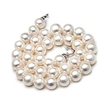 Bianco di pera d'acqua dolce. Ghxiag 12-13mm Round Natural Freshwater Big Pearl Collana Donna Donna, ETICA BUONA Grande LUSTERN PERARE Chocker Chocker Collana Gedente Regalo Anniversario (Length : 40cm)