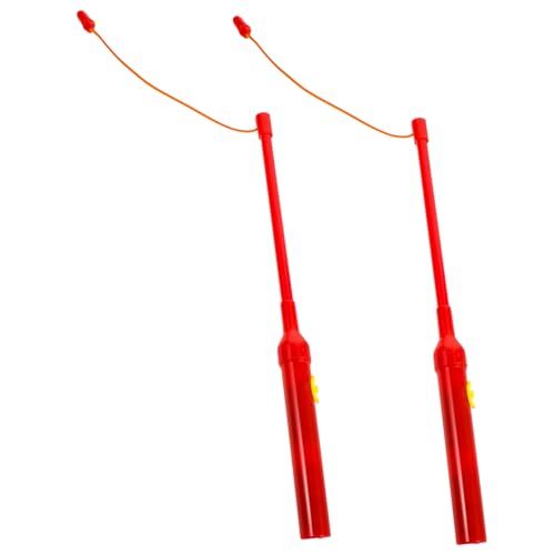 Kisangel 2pcs Handheld Lantern Stick Lightweight Plastic Light Rods for Boy Girl Crafts Electronic Festival Decor Outdoor Led Lantern Handle for Parties and Events