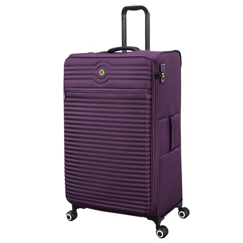 It Luggage Circulator 32' Softside Checked 8 Wheel Expandable Spinner, Italian Plum