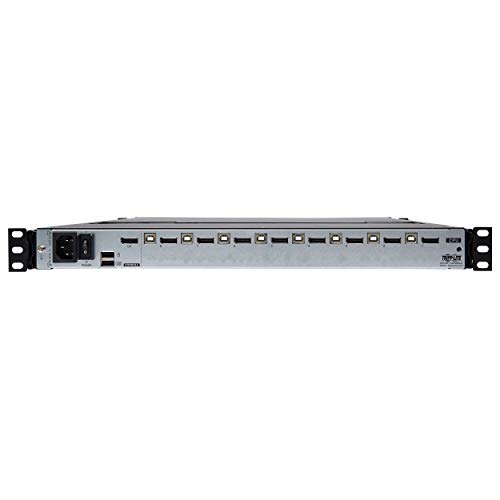 Image of Tripp Lite, NetDirector, 8-Port, DisplayPort, KVM, Switch, Console w / 17 in. LCD, IP Remote Access, Dual Rail, 1U Rack-Mount (B030-DP08-17DIP)