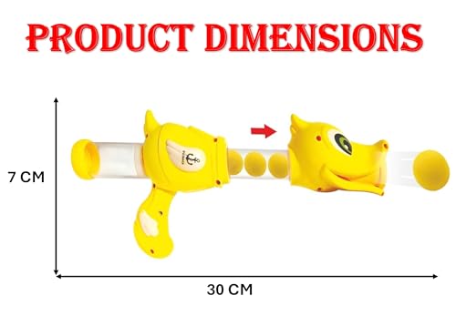 Image of Quack Blaster Gun | Air-Powered Soft Ball Shooting Toy with Indoor Outdoor Fun Game for Kids 3+ Years | Interactive Gift for Boys & Girls