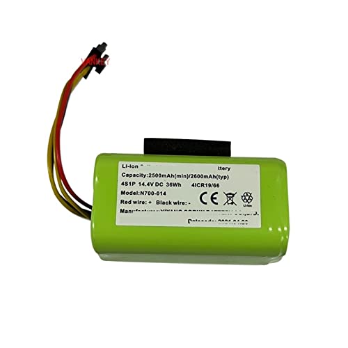YUYONGTANG 2600 mAh Lithium-Ionen-Akku, kompatibel mit 360 C50 Staubsauger C50 Zubehör Akkuwechsel Zubehör für Haushaltsgeräte (Color : C50 Battery) Cover