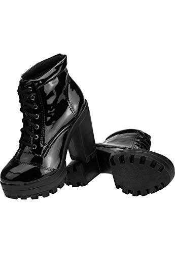 Coturno Lumiss Salto Alto Original (39, Verniz Preto)