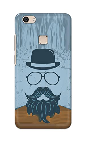 Image of PRINTFIDAA Mustache Beard and Hairstyle Hipster in Glasses Printed Designer Hard Case for Vivo V7 Plus /Vivo Y79 / Vivo Z10 (5.99 inch) Back Cover -(e) RPM1002