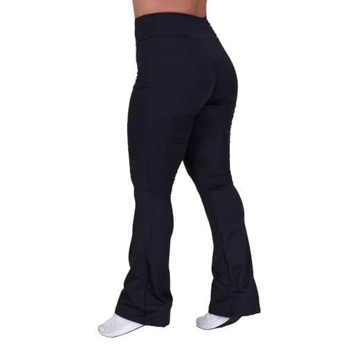 Calça Flare Bailarina Legging Fitness Cintura Alta de Academia Francine (BR, Alfa, G, Regular, Regul