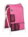 Harrison Howard Saddle Rack Cover with Pockets – Waterproof Saddle Protector and Horse Tack Organizer for Stable & Barn Storage (Saddle Rack Not Included)-Pink